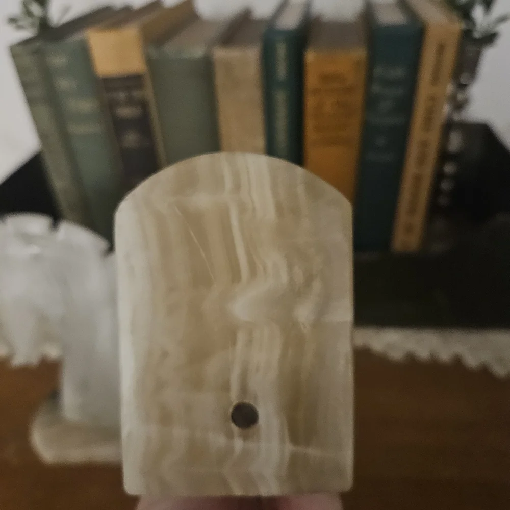 Elegant Marble Stone Horse Head Bookends READ ALL NOTES SOME CALLOUTS - Picture 3 of 7